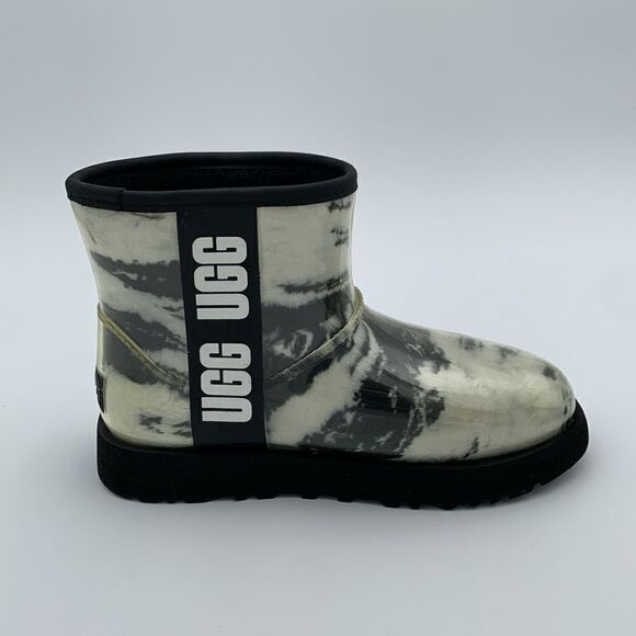 Ugg classic mini marble black and white winter rain boots - Picture 5 of 11